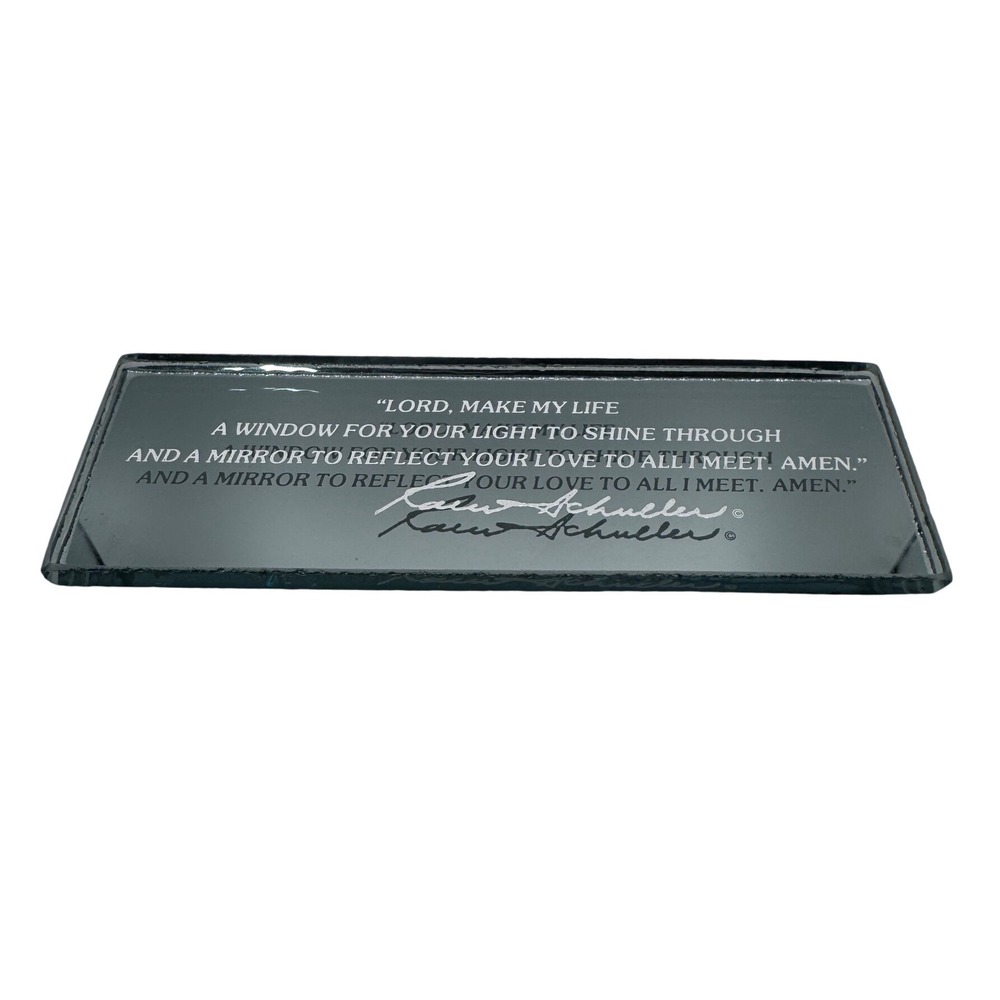 Inspirational Prayer Quote Glass Mirror Plaque Lord Make My Life a Window
